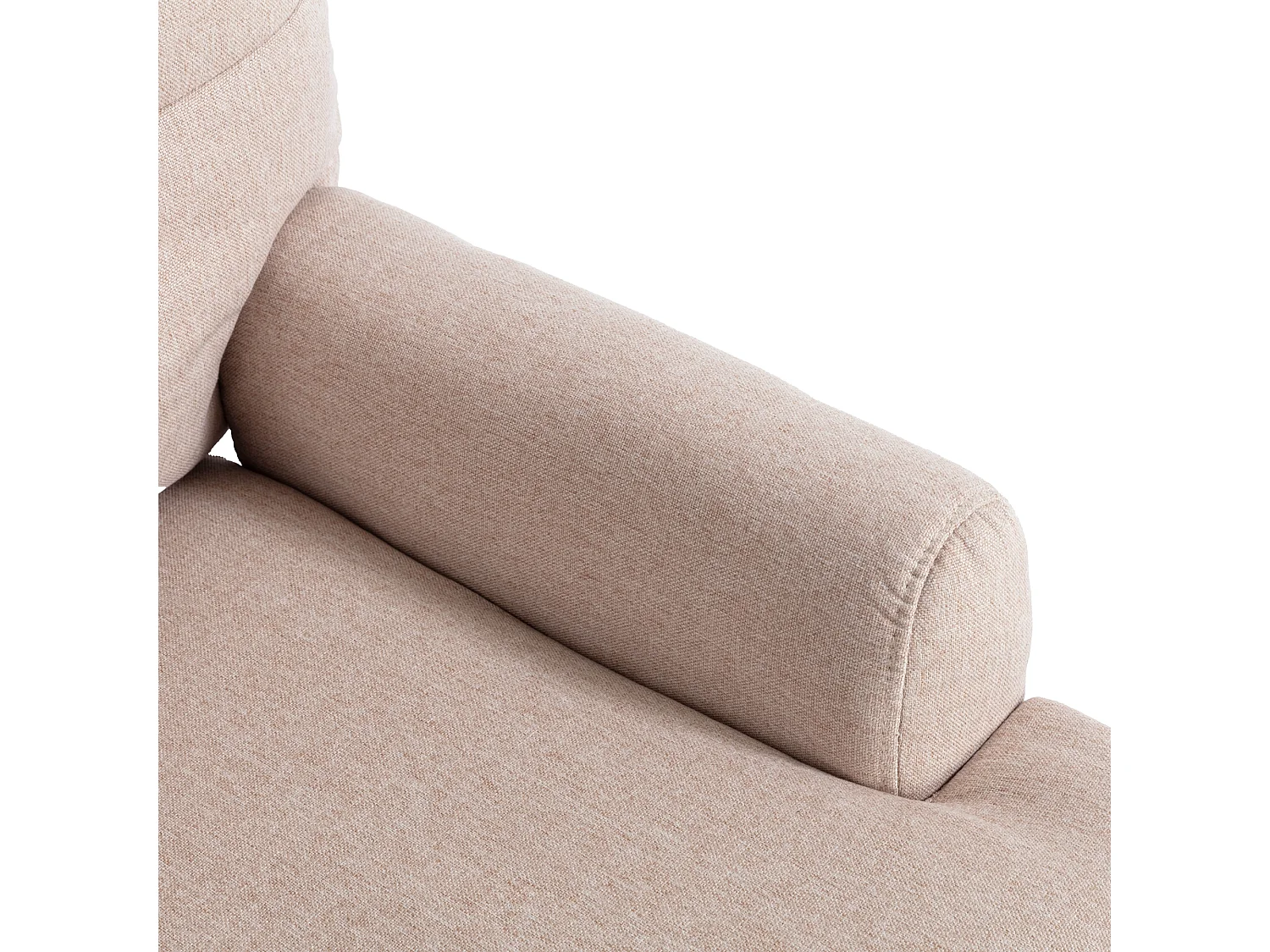 Chaise 67x60x96.5cm Avec repose pieds Dos réglable en 5 niveaux Inclinable Avec supports latéraux Matériel Mousse Beige