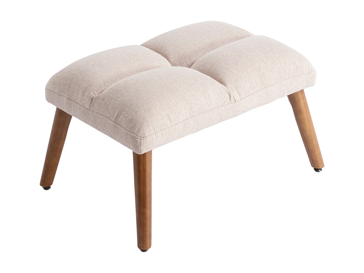 Fauteuil avec repose-pieds 69x96x60 cm, poches latérales, rembourrage en mousse, beige