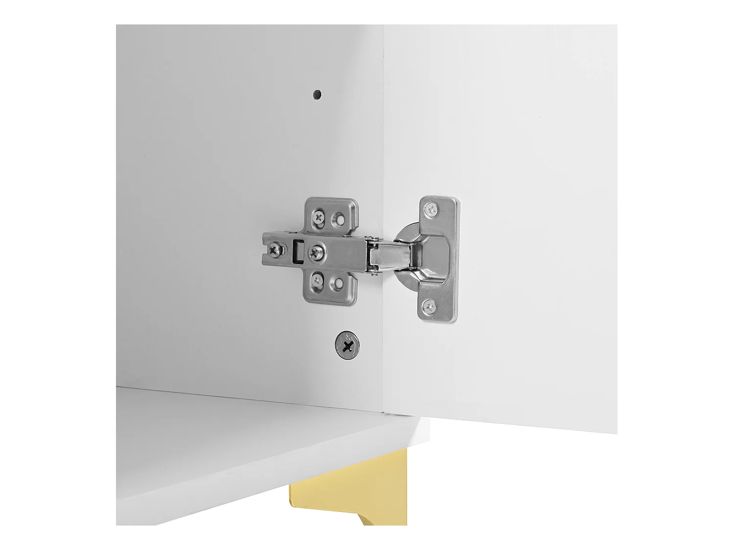 Dressoir 80x35x79,5 cm met lades en opbergkasten, spaanplaat in wit, voor woonkamer