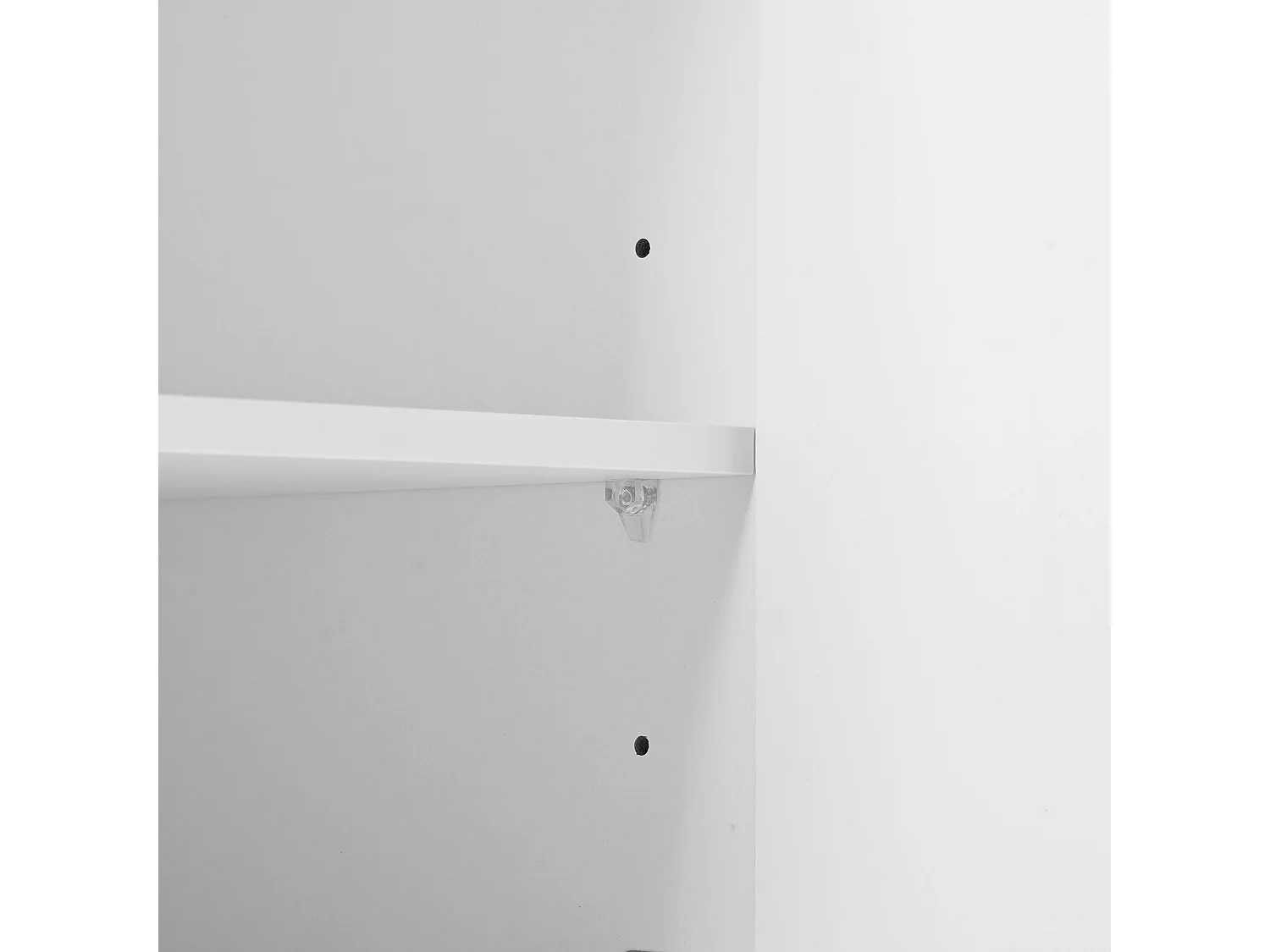 Buffet 80x35x79.5 cm avec tiroirs et armoires de rangement panneaux de particules en blanc pour salon