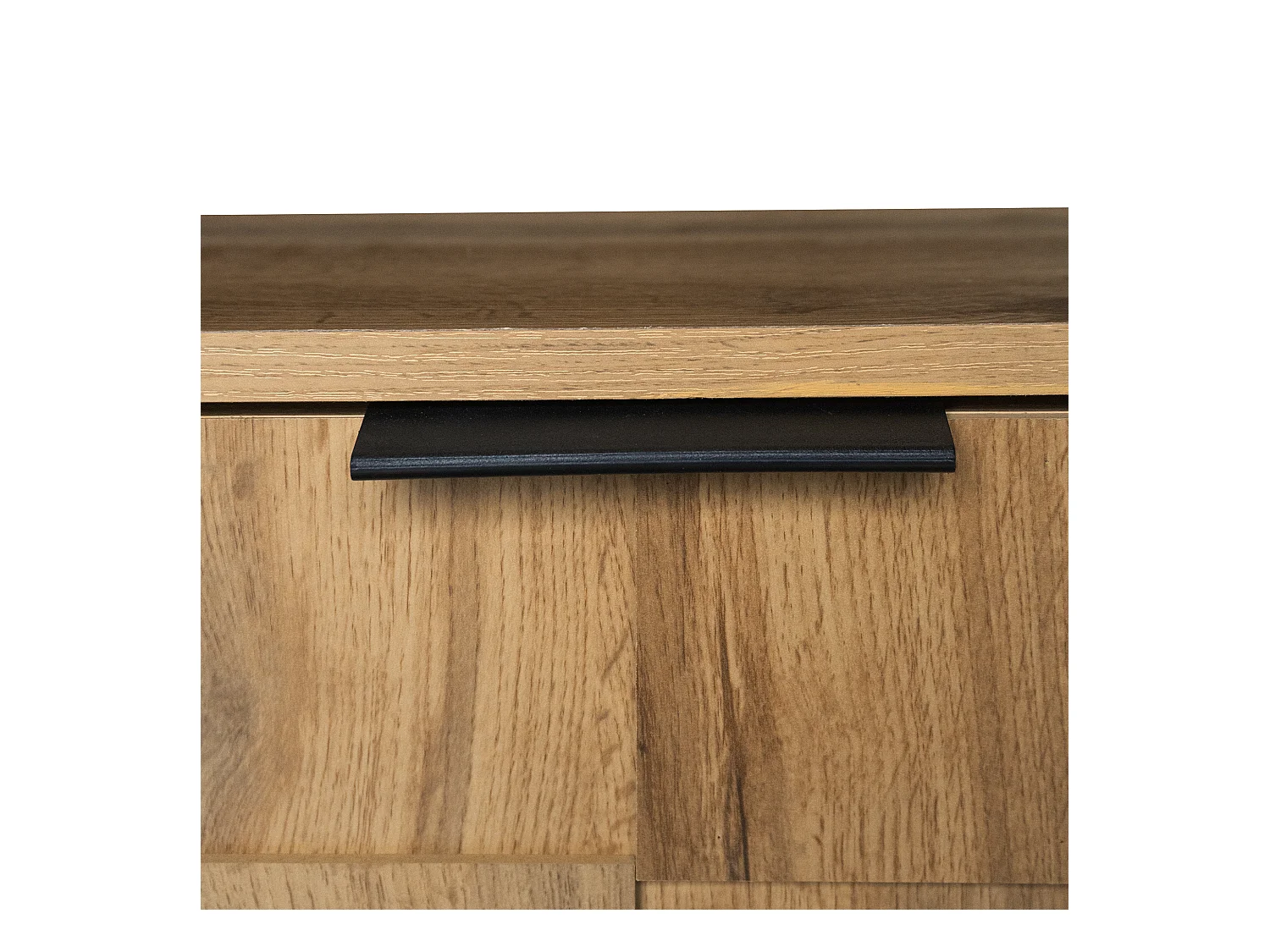 Buffet 80.5x35x109.5 cm avec cinq étagères réglables en panneaux de particules Couleur naturelle pour salon et cuisine