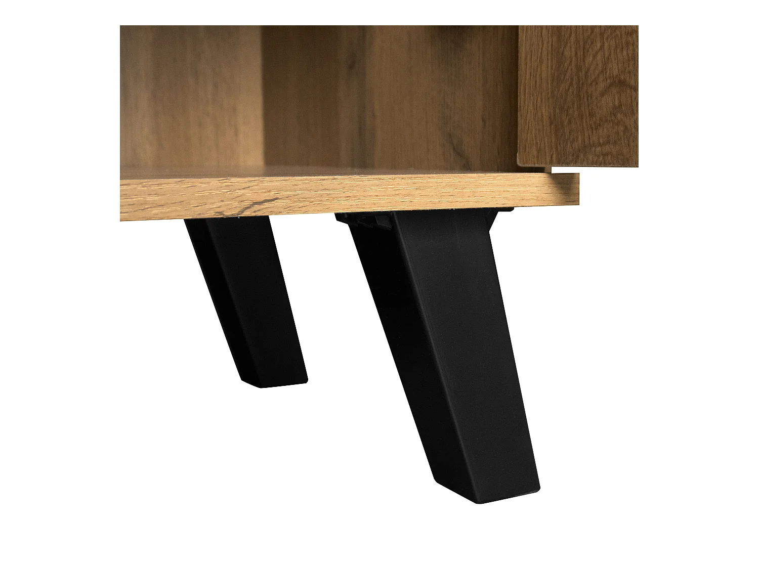 Buffet 80.5x35x109.5 cm avec cinq étagères réglables en panneaux de particules Couleur naturelle pour salon et cuisine