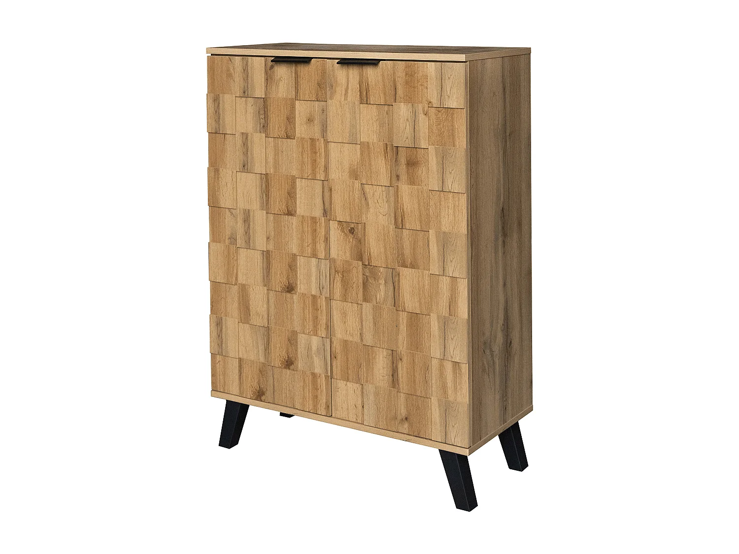 Dressoir 80,5x35x109,5 cm met vijf verstelbare planken van spaanplaat Natuurlijke kleur voor woonkamer en keuken
