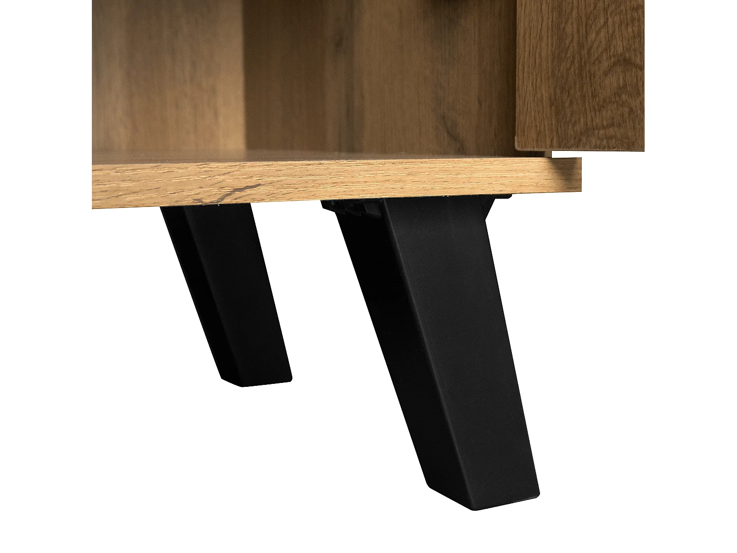 Dressoir 80,5x35x109,5 cm met vijf verstelbare planken van spaanplaat Natuurlijke kleur voor woonkamer en keuken