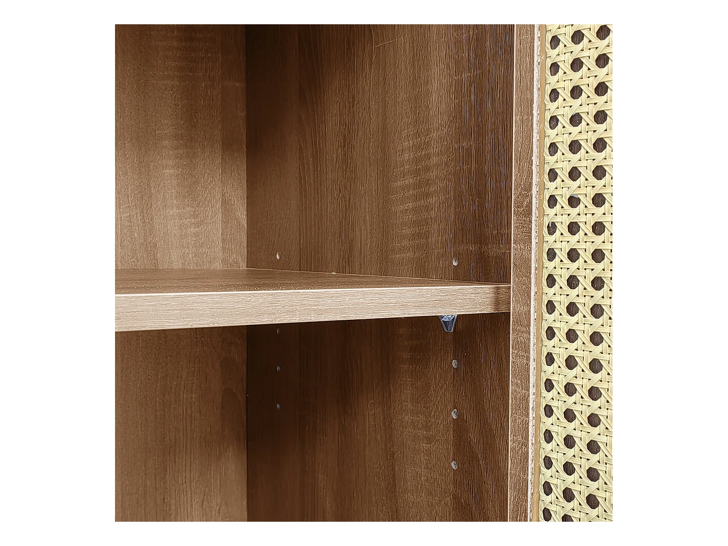 Buffet 130x40x75.5 cm avec des cloisons réglables panneaux de particules Couleur naturelle pour salon