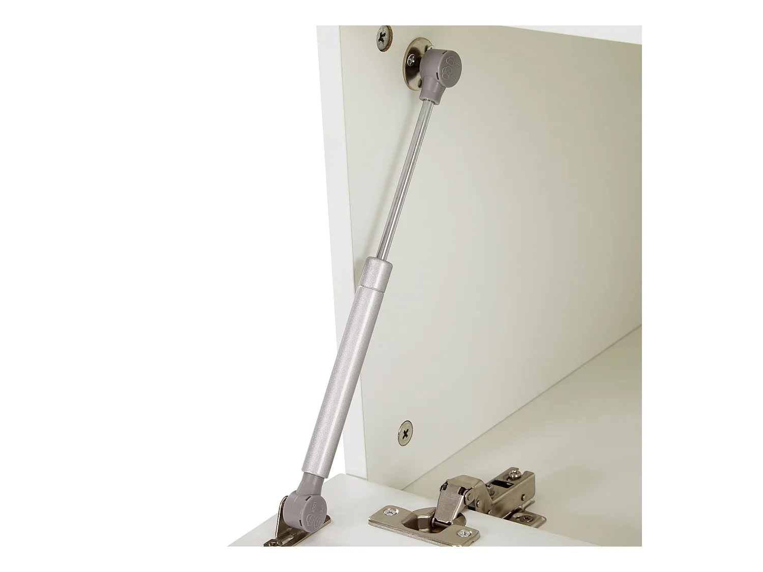 Entreemeubelset 120x40x191,5 met bank en haken, spaanplaat in wit, voor woonkamer en hal