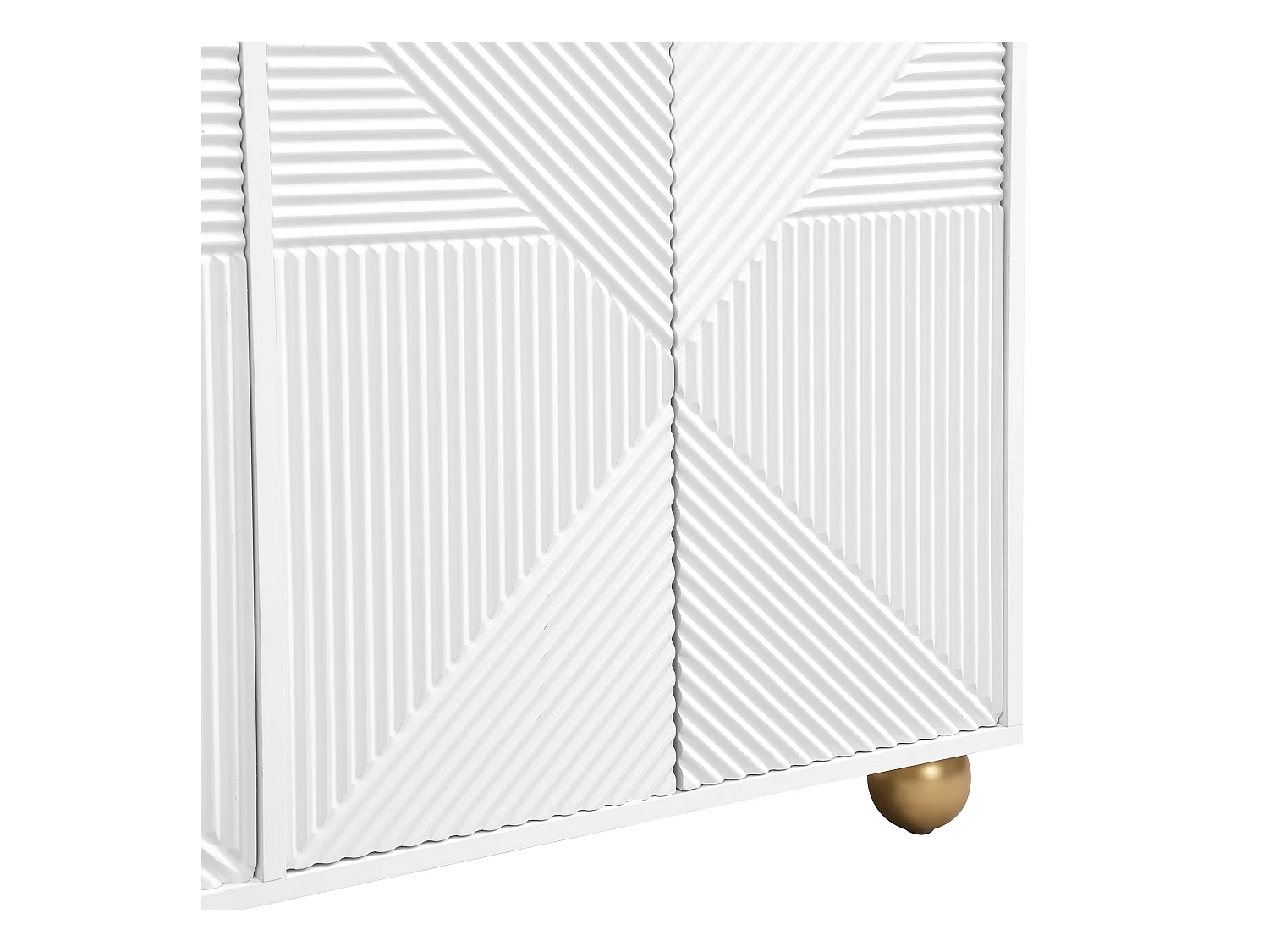 Buffetkast 120x35x71,5 cm met verstelbare tussenschotten. Gemaakt van wit MDF. Voor woonkamer en keuken.