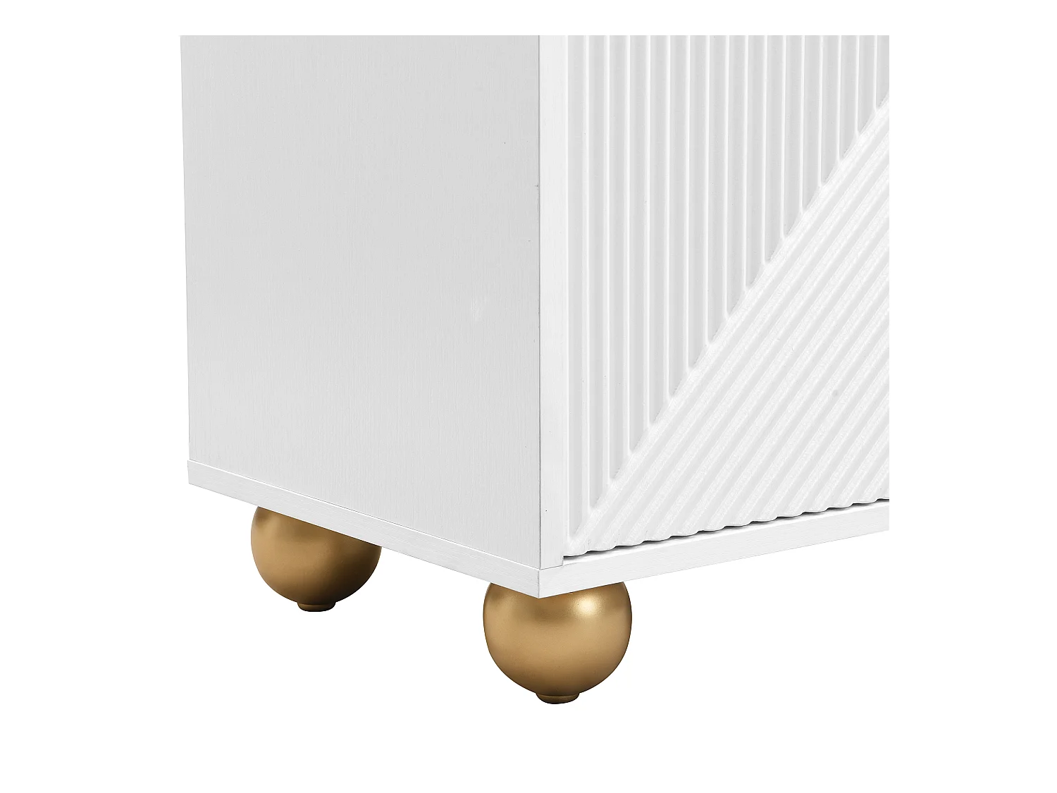 Buffetkast 120x35x71,5 cm met verstelbare tussenschotten. Gemaakt van wit MDF. Voor woonkamer en keuken.