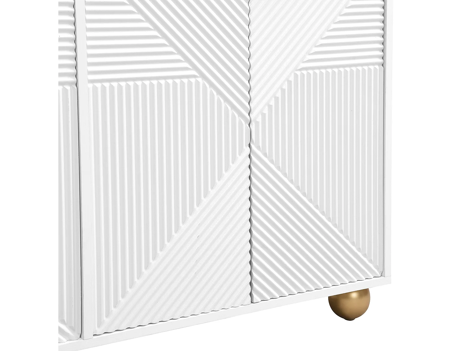 Buffet 120x35x71.5 cm avec cloisons réglables Matériau MDF en blanc pour Salon et cuisine