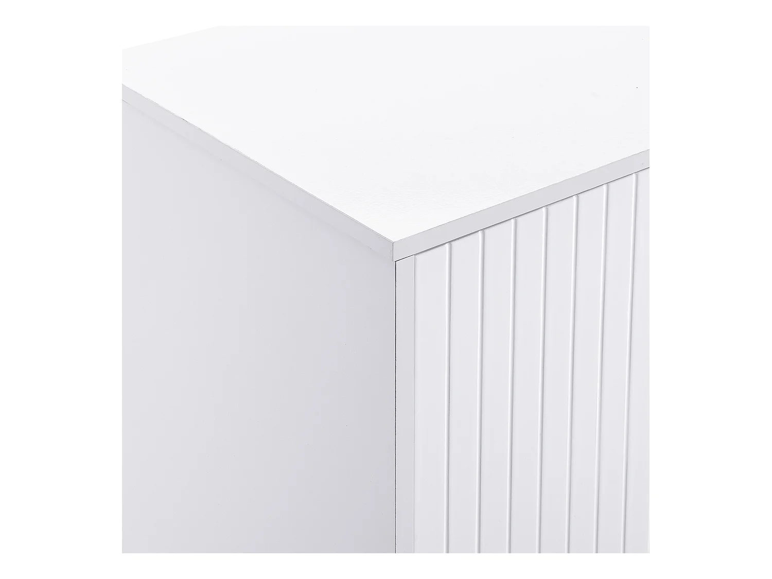 Dressoir 140x40x80 cm met vakken, gemaakt van wit MDF, voor woonkamer en eetkamer