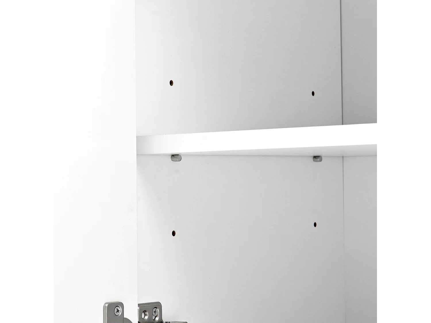 Buffet 140x38x82 cm avec tiroirs et séparateurs réglables Matériau MDF en blanc pour salon et cuisine