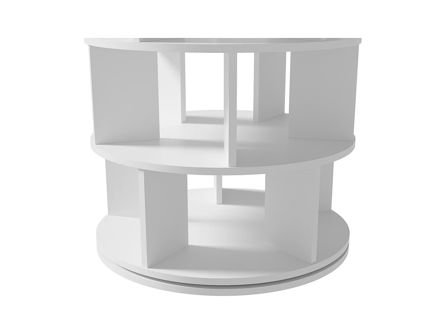 Meuble à Chaussures 60x60x115 cm avec des cloisons rotatives à cinq couches panneaux de particules en blanc