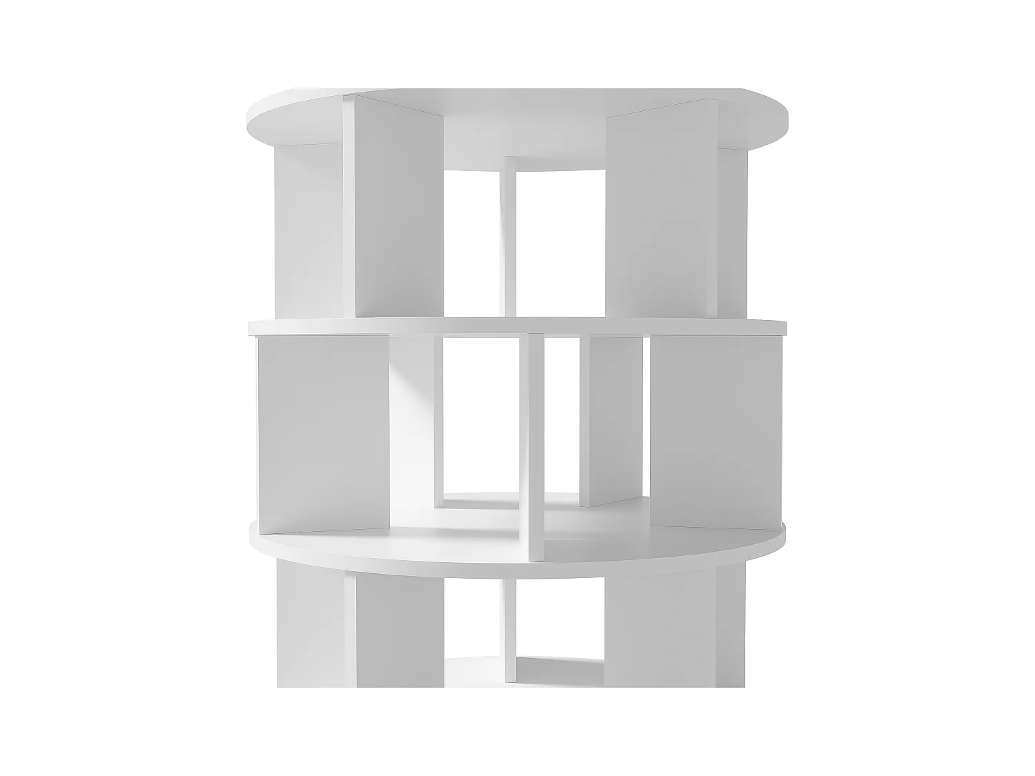 Meuble à Chaussures 60x60x115 cm avec des cloisons rotatives à cinq couches panneaux de particules en blanc