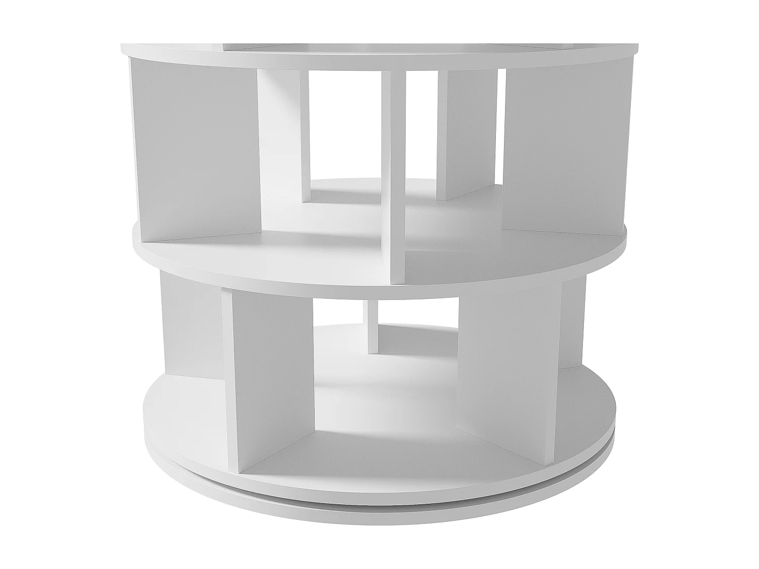 Meuble à Chaussures 60x60x115 cm avec des cloisons rotatives à cinq couches panneaux de particules en blanc