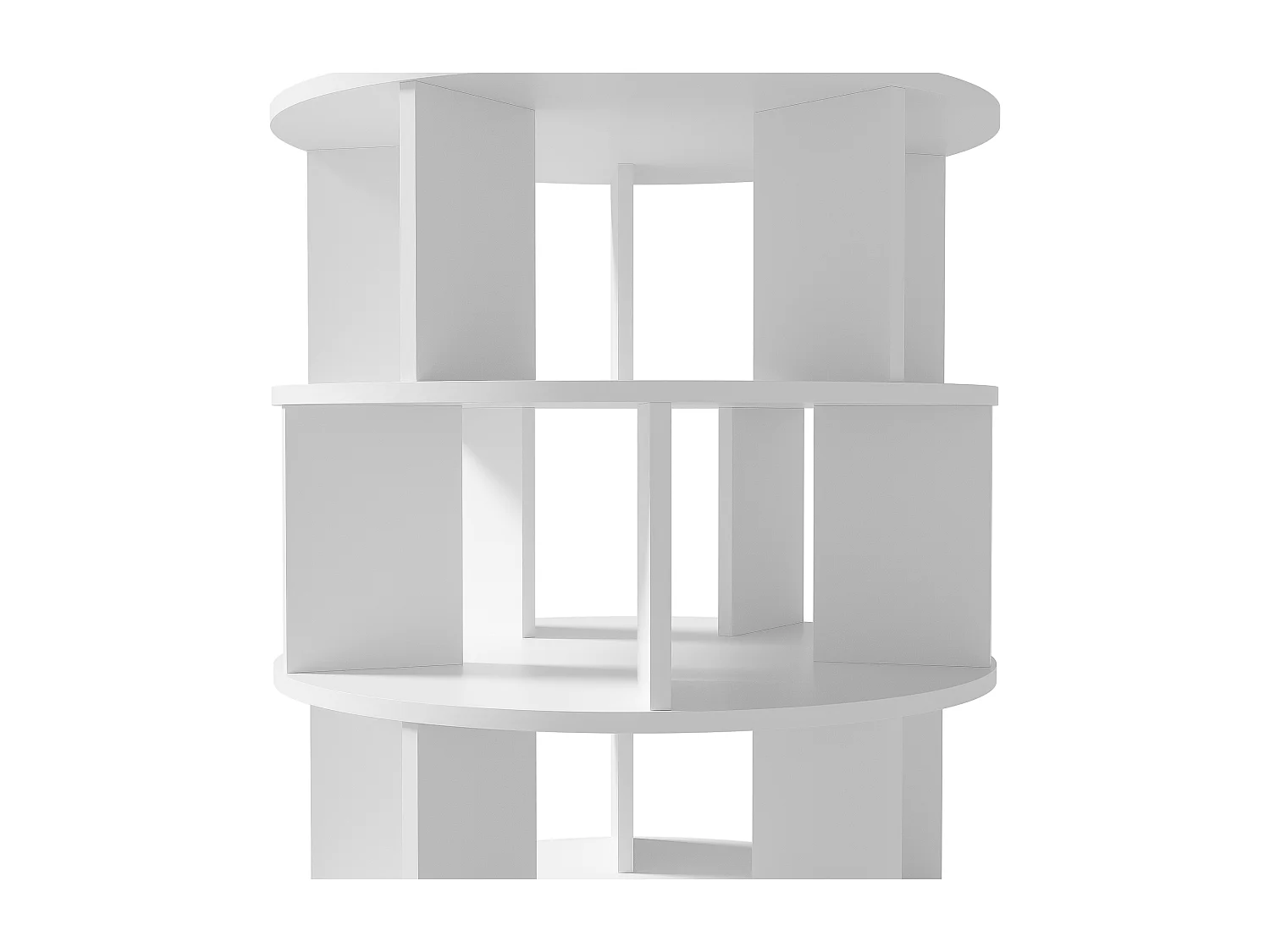 Meuble à Chaussures 60x60x115 cm avec des cloisons rotatives à cinq couches panneaux de particules en blanc