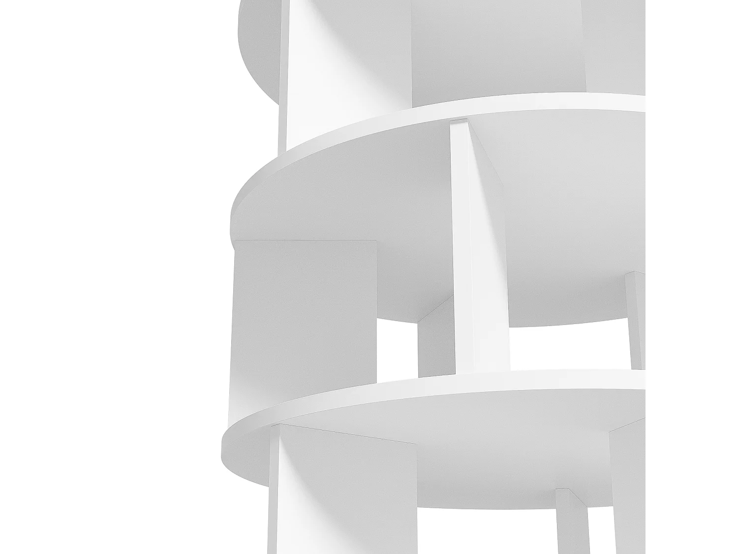 Schoenenkast 60x60x115 cm, draaibaar ontwerp, 5 niveaus, opbergruimte met compartimenten, spaanplaat, wit