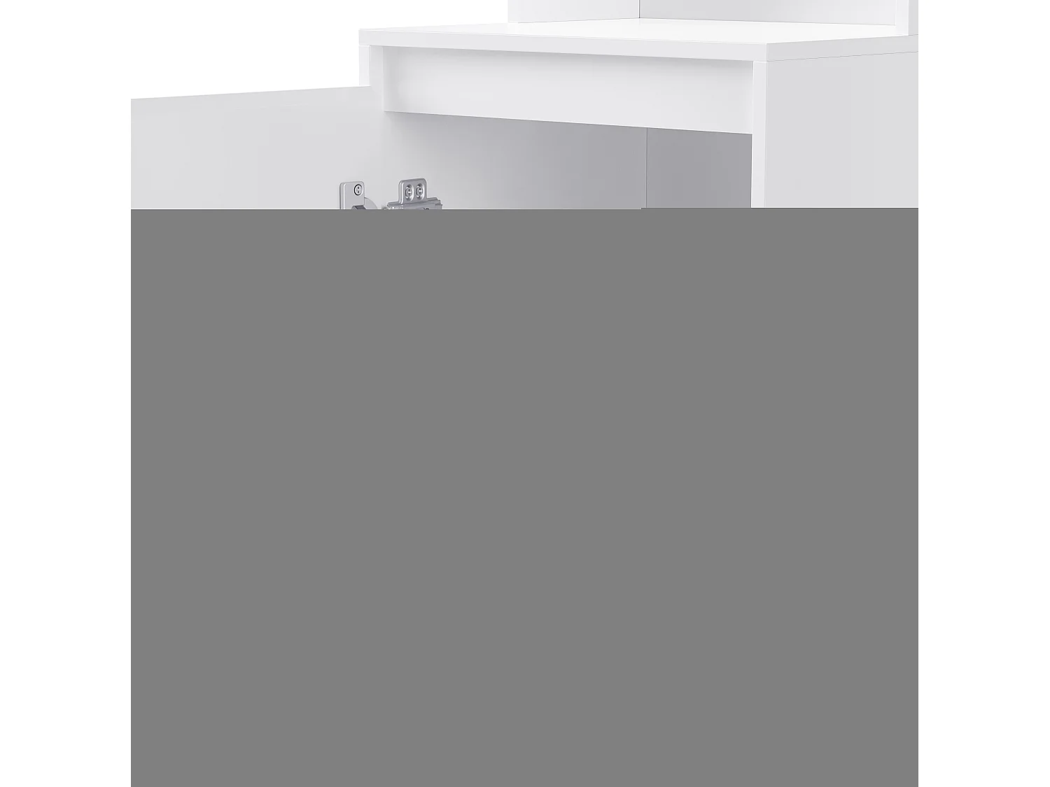 Ensemble de meubles d'entrée 100x35x180 cm avec tiroirs et portes de rangement Matériau MDF en blanc pour Salon et couloir