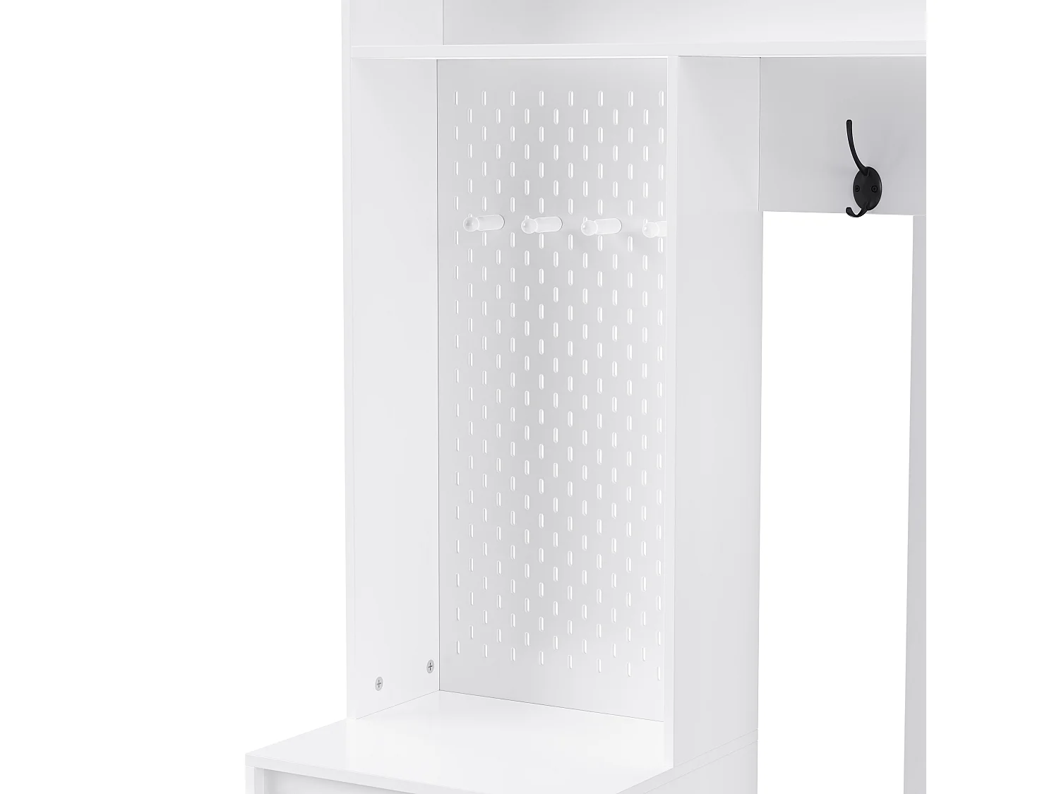 Ensemble de meubles d'entrée 100x35x180 cm avec tiroirs et portes de rangement Matériau MDF en blanc pour Salon et couloir
