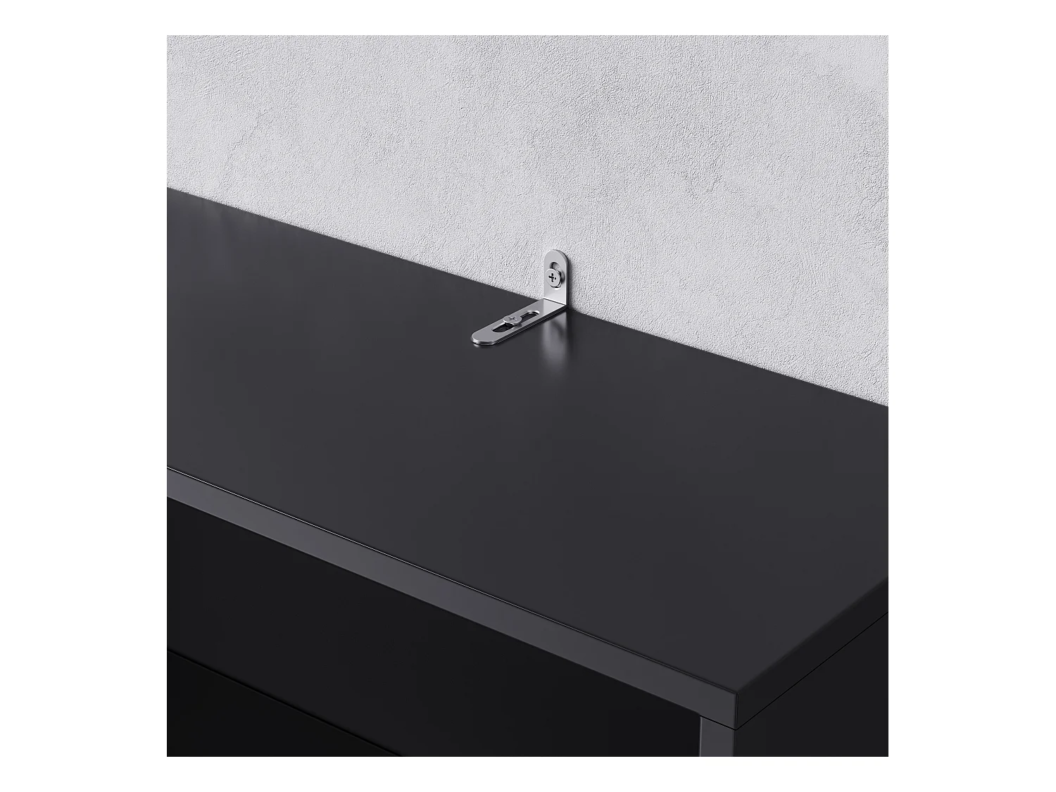 Ensemble de meubles d'entrée 100x35x180 cm avec tiroirs et portes de rangement Matériau MDF en noir pour Salon et couloir