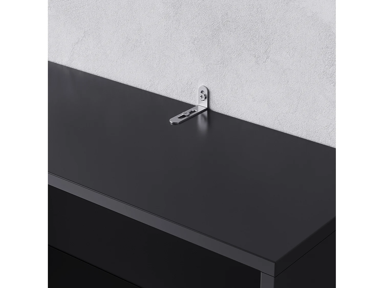 Ensemble de meubles d'entrée 100x35x180 cm avec tiroirs et portes de rangement Matériau MDF en noir pour Salon et couloir