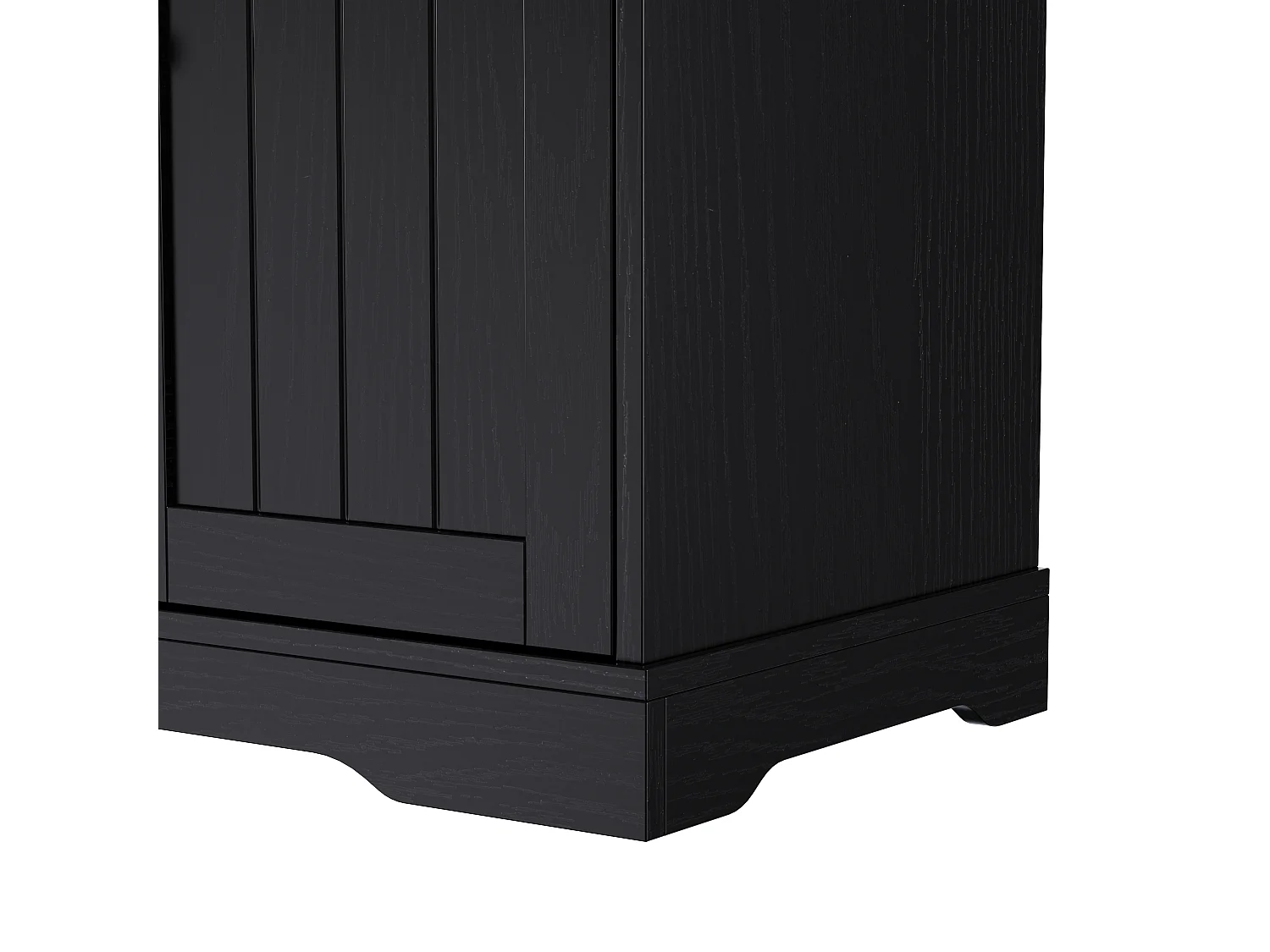 Buffet contemporain grande capacité finition noire plateau résistant panneau MDF idéal salle à manger salon