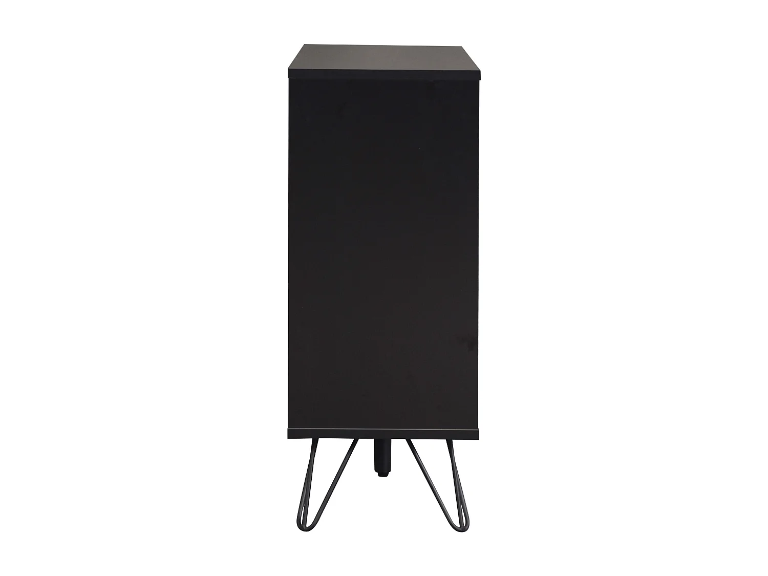 Buffet 90x30x71.5 cm avec tiroirs et étagères réglables panneaux de particules en Couleurs noires et naturelles pour salon