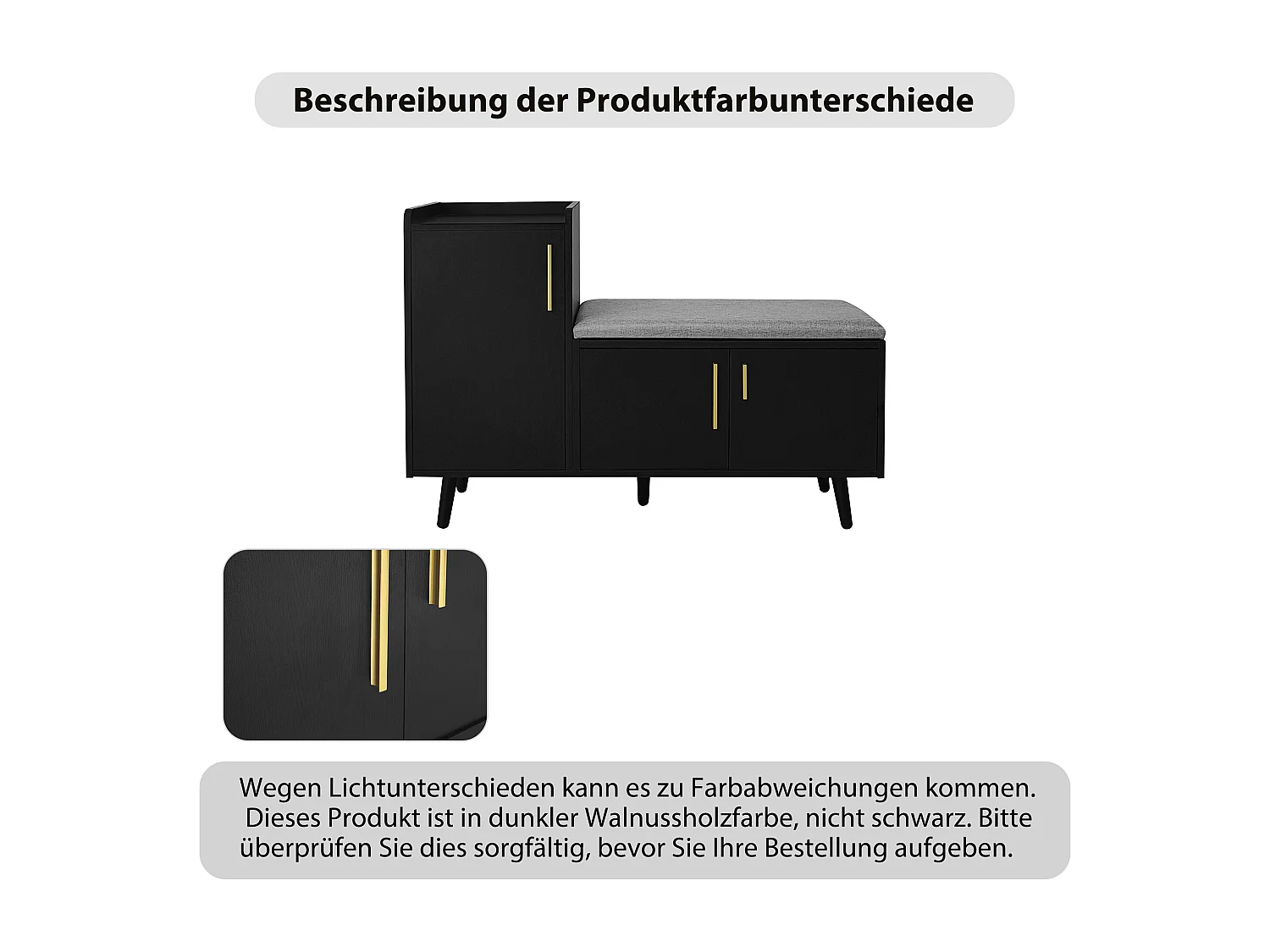 Meuble à chaussures 100x34x69 cmavec trois portes de rangement panneaux de particules en noir pour salon