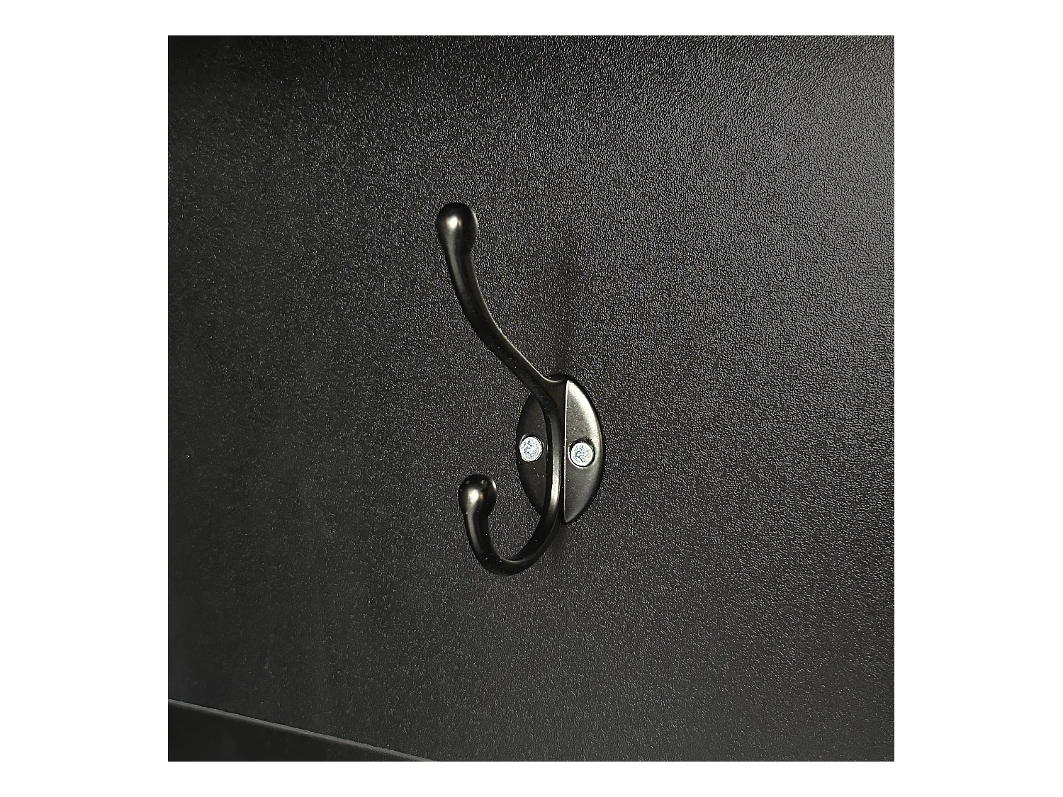 120x40x190 cm halmeubelset met schoenenrek en bank. Zwarte spaanplaat voor de woonkamer.