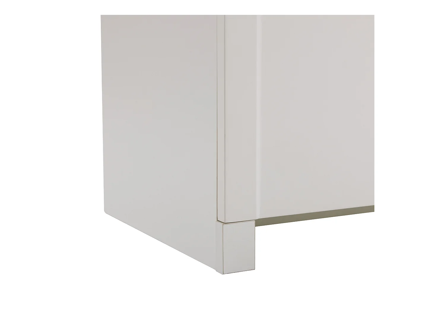 Buffet 80x40x80 cm avec placards de rangement à deux portes panneaux de particules en blanc pour salon