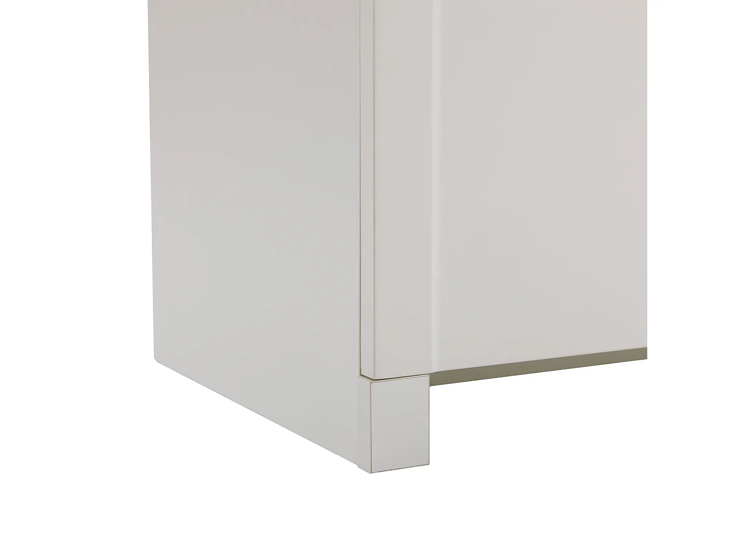 Buffet 80x40x80 cm avec placards de rangement à deux portes panneaux de particules en blanc pour salon