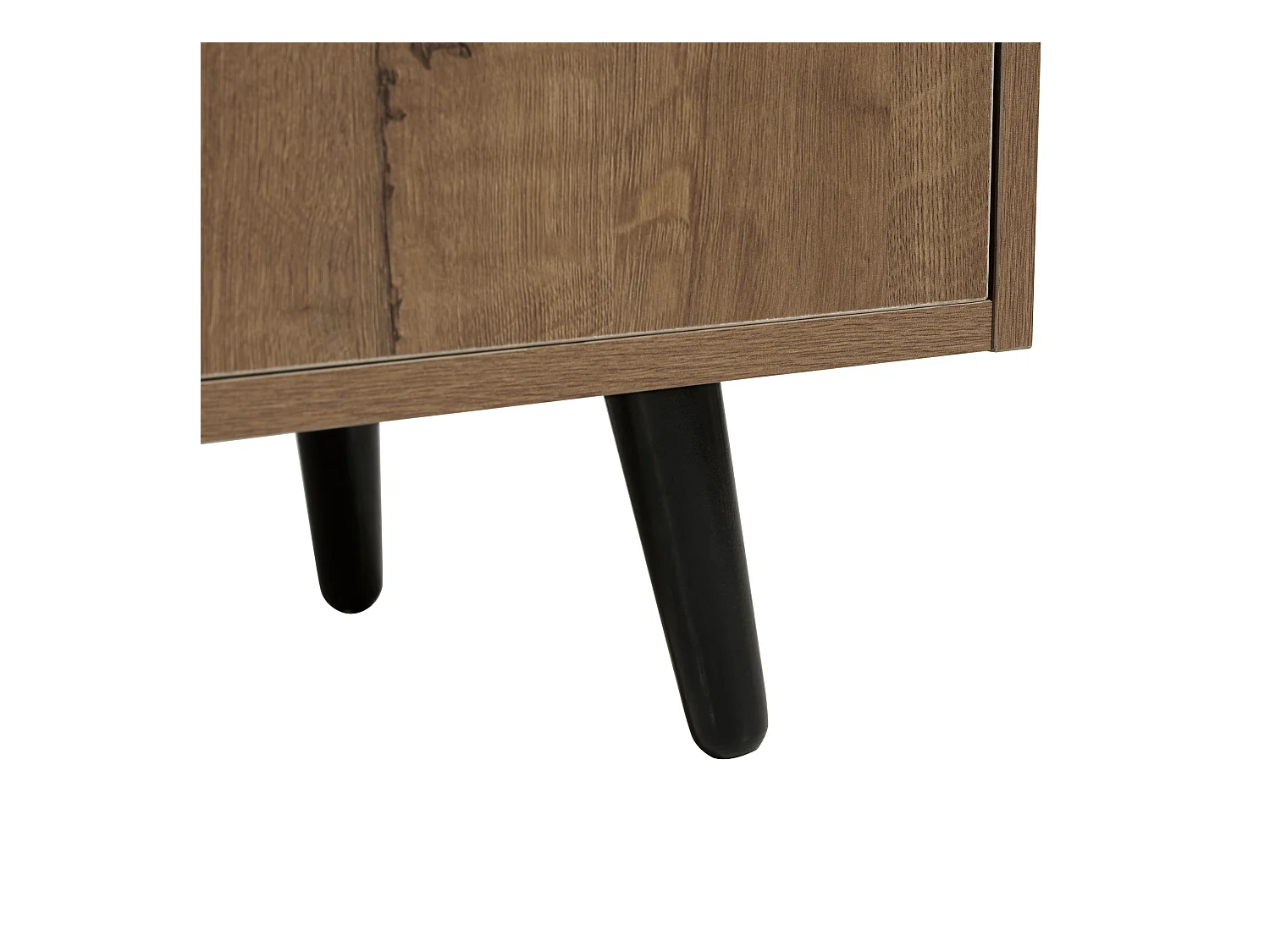 Meuble à chaussures 120x34x82.8 cm avec quatre portes de rangement panneaux de particules Couleur naturelle pour salon