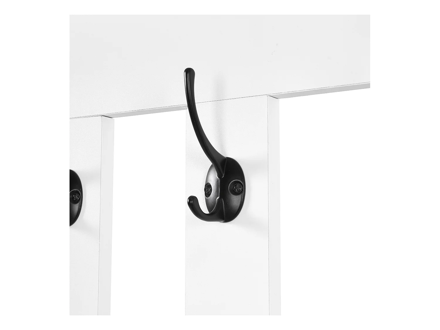 Halmeubelset 100x35x180 met lades en opbergkasten. Gemaakt van wit MDF, geschikt voor woonkamer en hal.