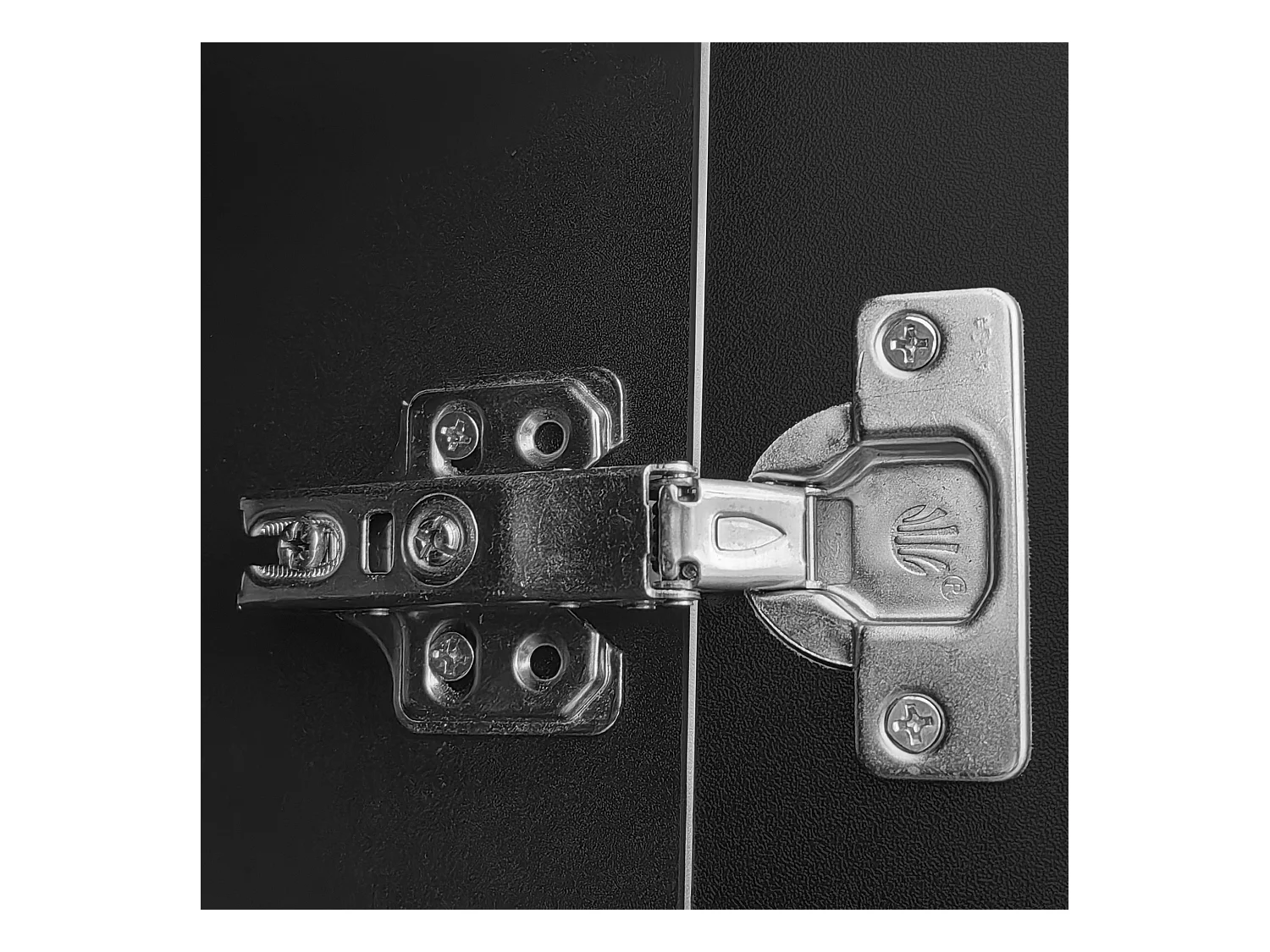 Dressoir 83x35x101 cm met verstelbare planken en lades van zwarte spaanplaat voor woonkamer/eetkamer