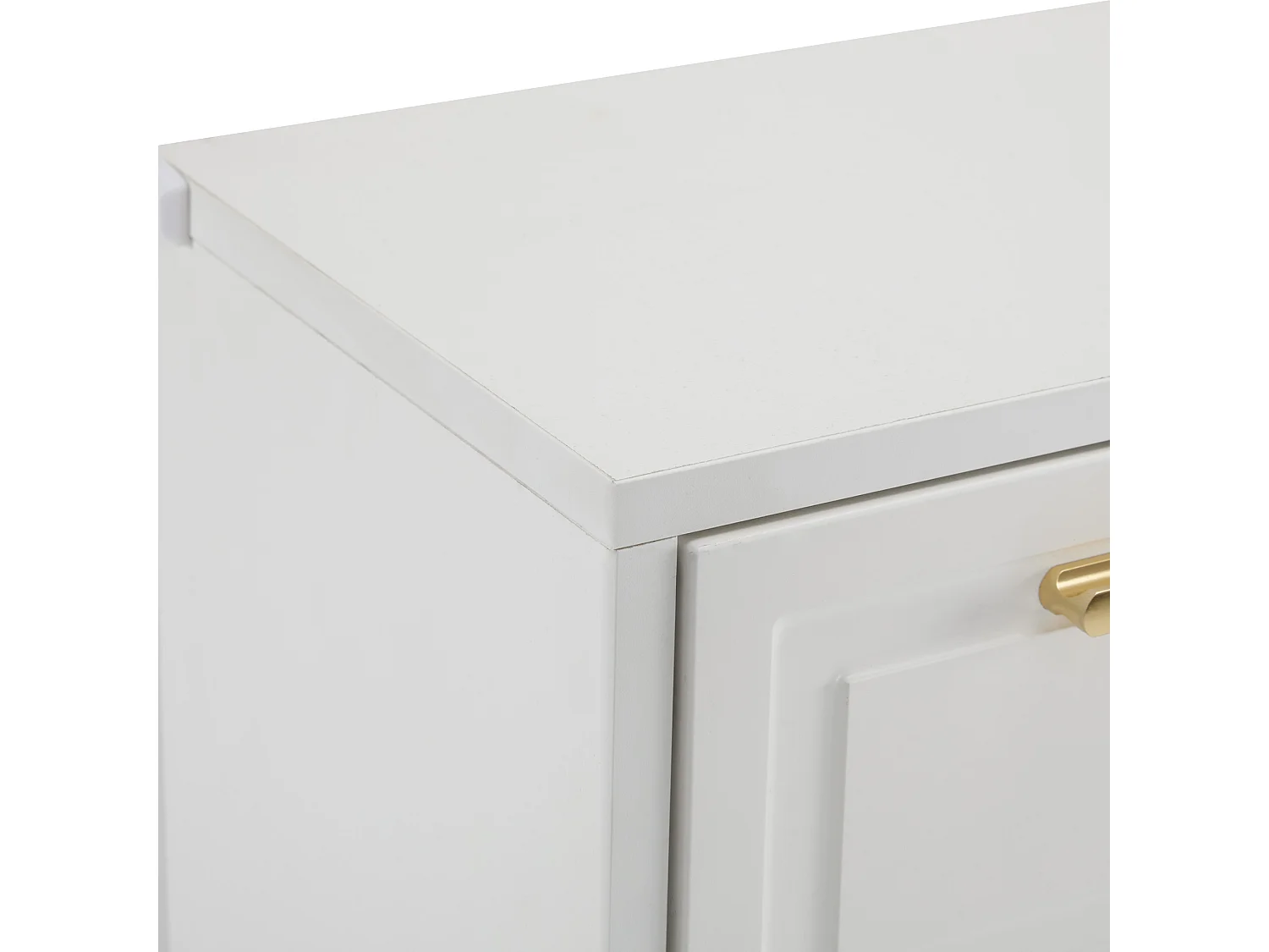 Meuble à chaussures 120x24x107 cm, étagères réglables, 2 tiroirs, rangement ouvert, MDF et panneaux de particules blanc