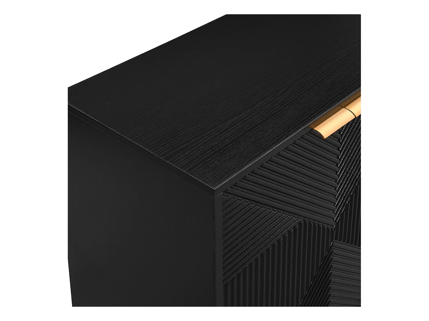 Dressoir 120x35x71,5 cm met verstelbare tussenschotten. Gemaakt van zwart MDF. Voor woonkamer en keuken.