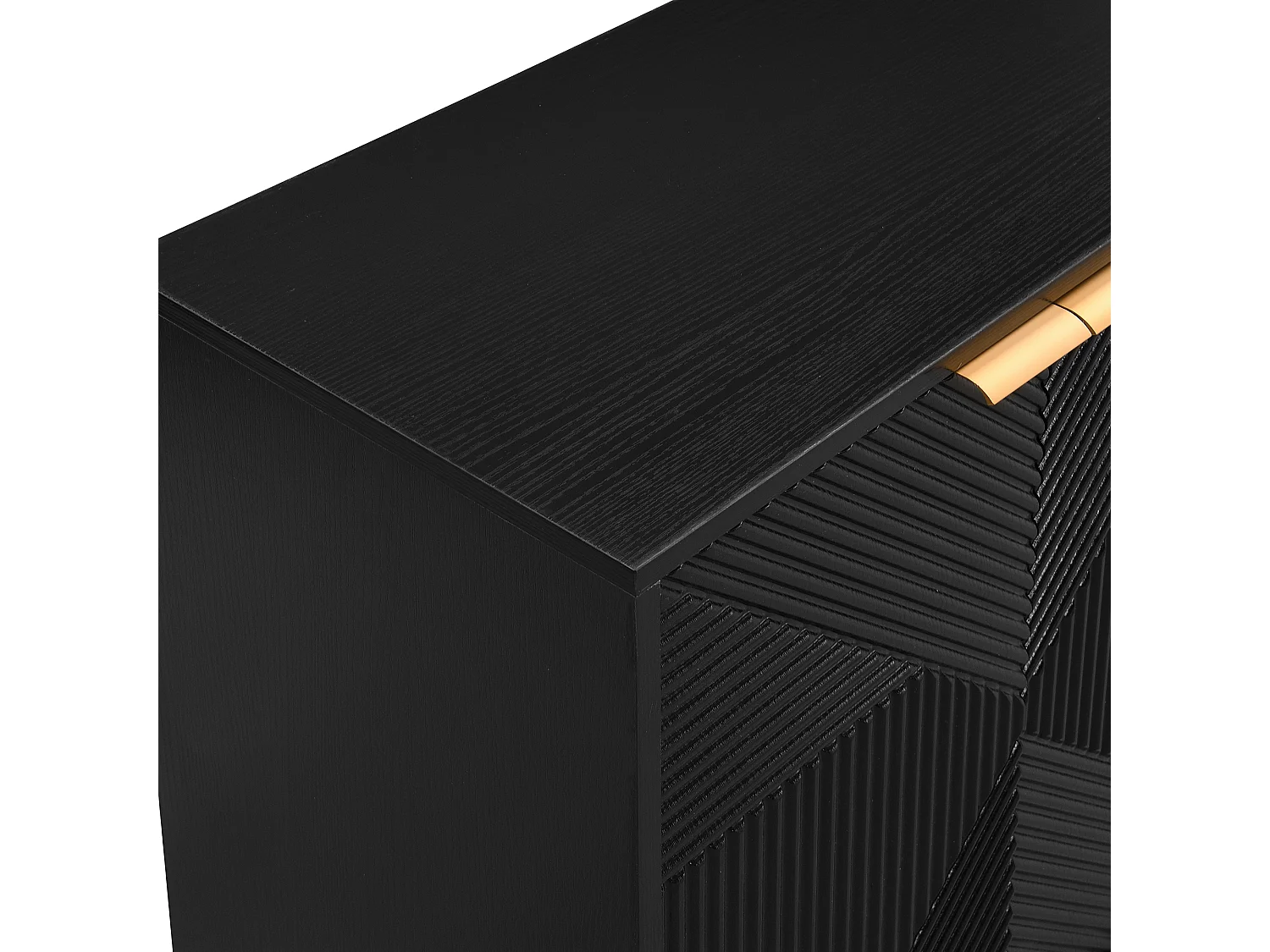 Buffet 120x35x71.5 cm avec cloisons réglables Matériau MDF en noir pour Salon et cuisine