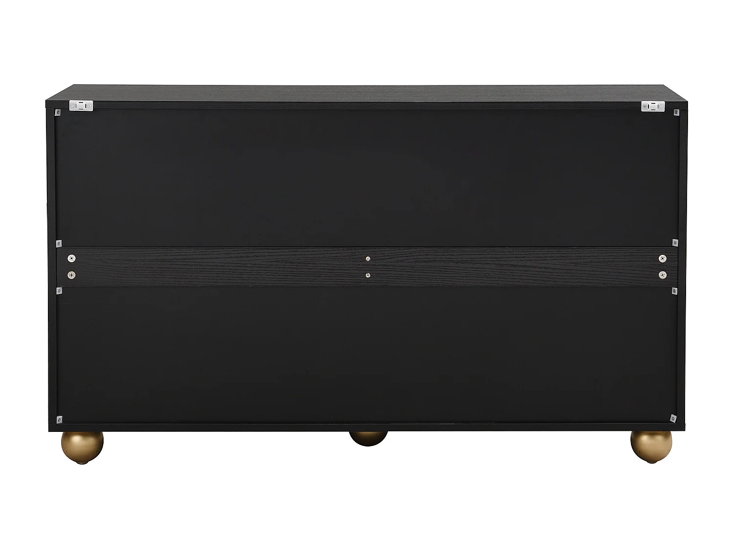Buffet 120x35x71.5 cm avec cloisons réglables Matériau MDF en noir pour Salon et cuisine