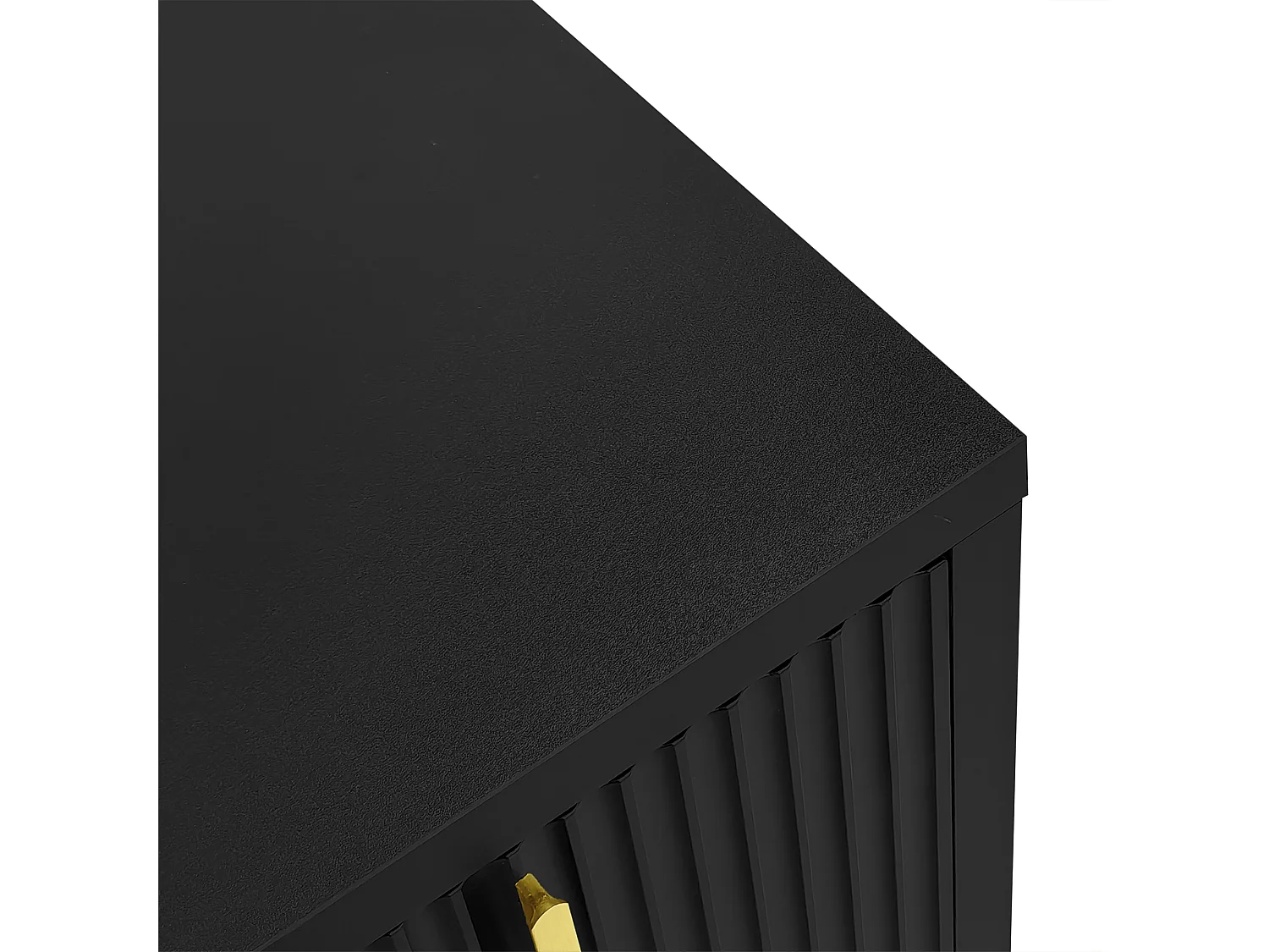 Buffetkast 140x38x80 cm, flexibele opbergruimte met verstelbare planken, 4 deuren, gebeeldhouwde deurpanelen, zwarte spaanplaat