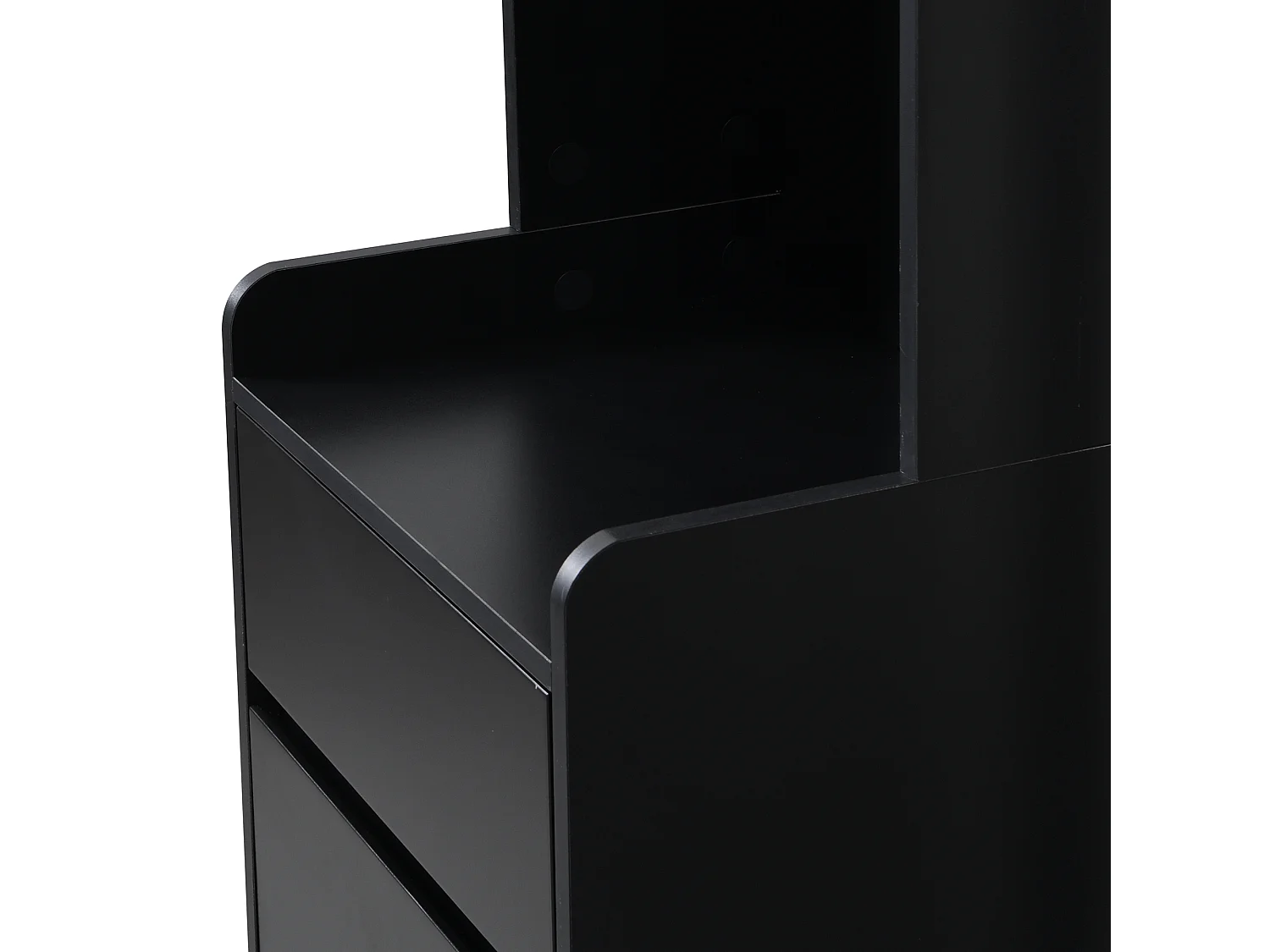 Ensemble de meubles d'entrée 100x35x180 avec tiroirs et armoires de rangement Matériau MDF en noir pour salon et couloir