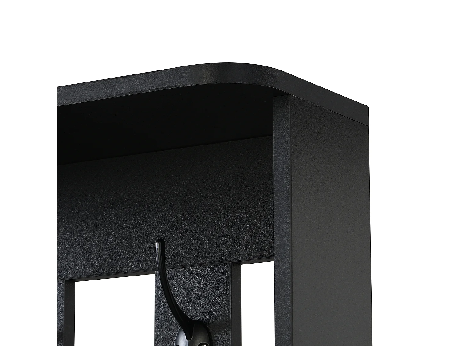 Ensemble de meubles d'entrée 100x35x180 avec tiroirs et armoires de rangement Matériau MDF en noir pour salon et couloir