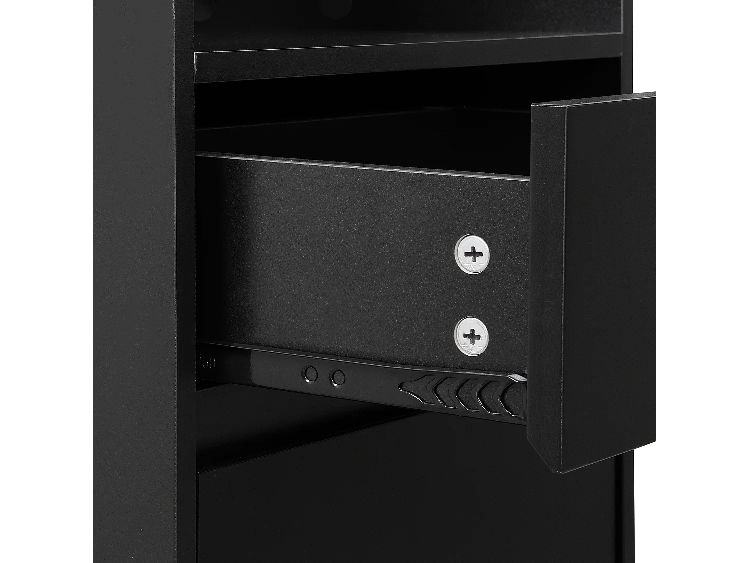 Ensemble de meubles d'entrée 100x35x180 avec tiroirs et armoires de rangement Matériau MDF en noir pour salon et couloir