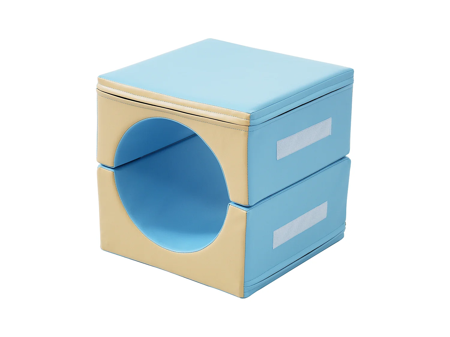 Bouwstenen 93.5x58x40.5cm met 6-in-1 set boog glijbaan en PU verborgen rits brengen Materiaal PU Geel