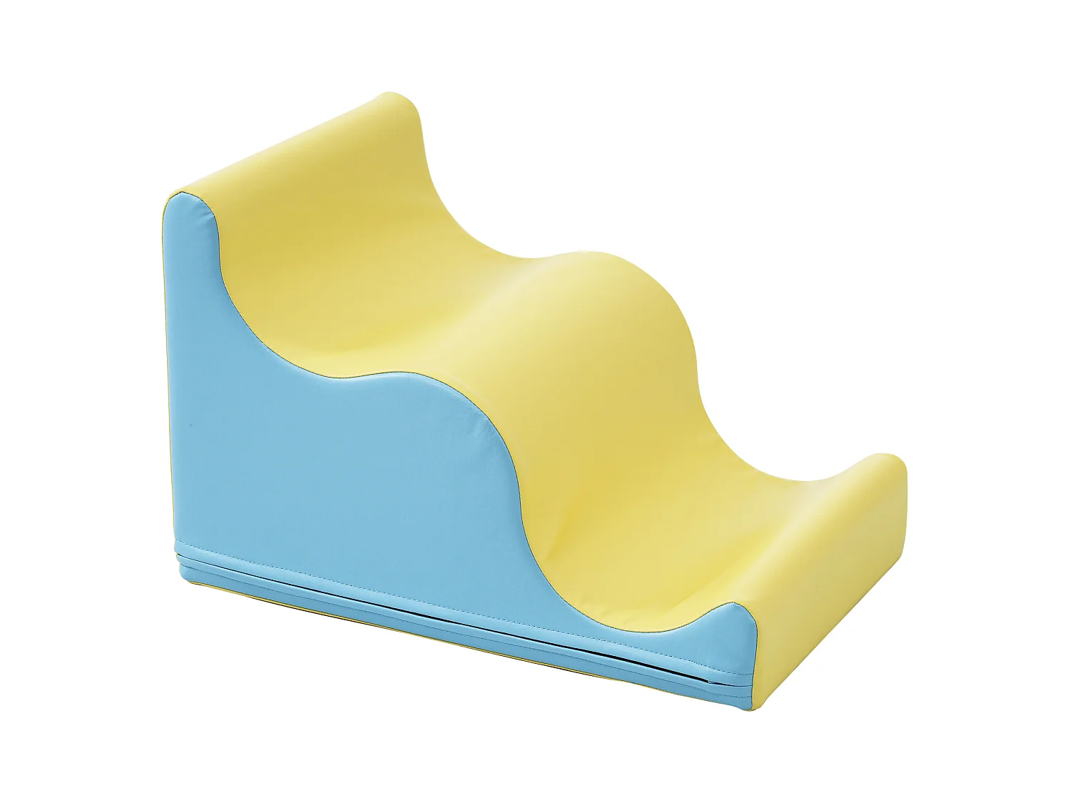 Bouwstenen 93.5x58x40.5cm met 6-in-1 set boog glijbaan en PU verborgen rits brengen Materiaal PU Geel