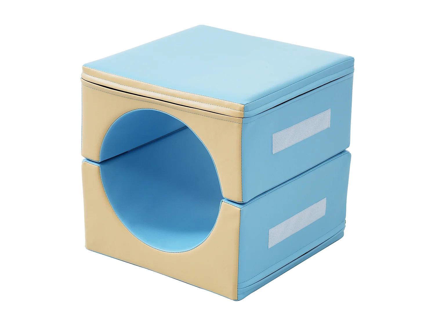 Bouwstenen 93.5x58x40.5cm met 6-in-1 set boog glijbaan en PU verborgen rits brengen Materiaal PU Geel