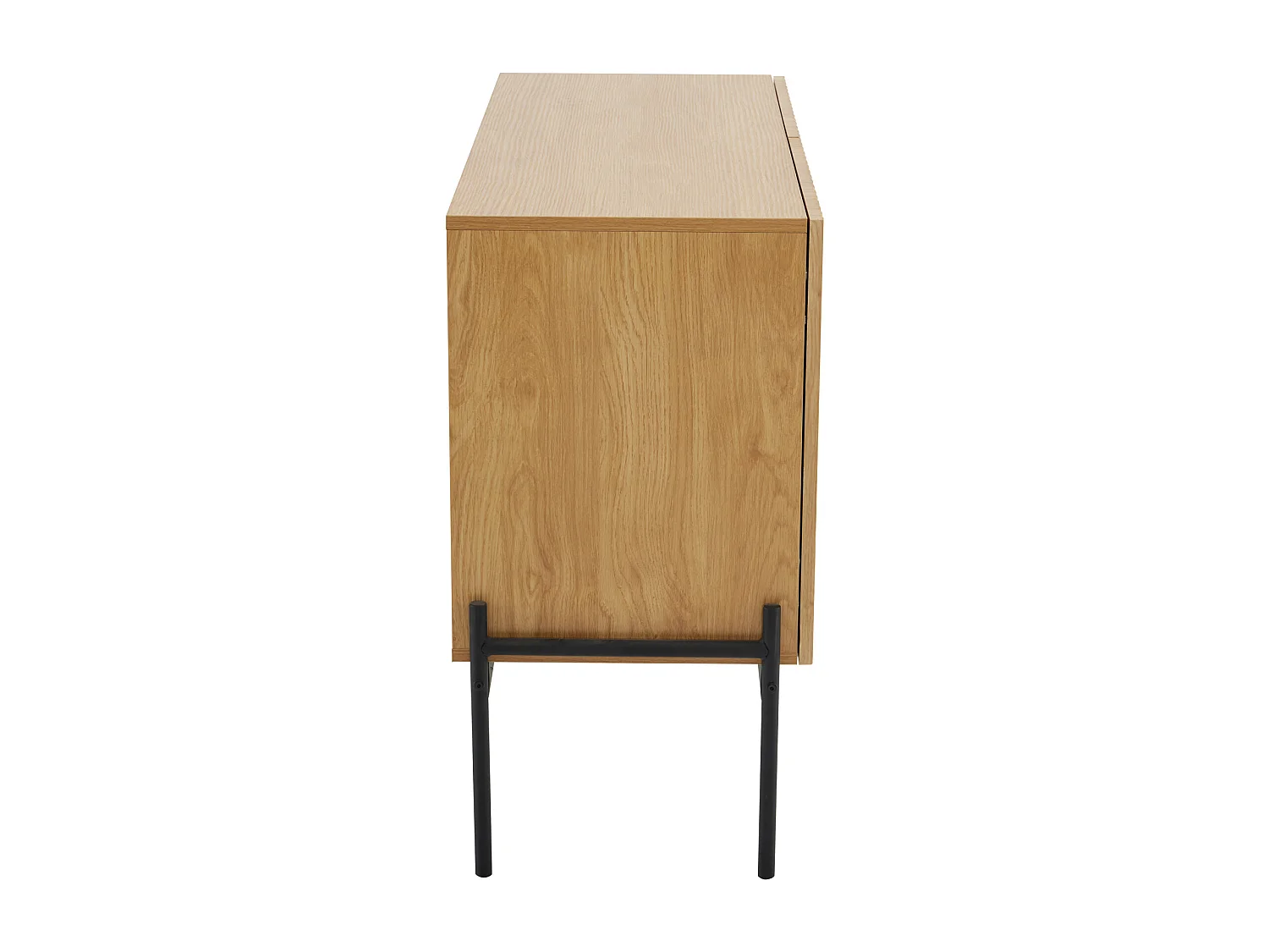 Buffet 100x40x75 cm avec placards de rangement à deux portes panneaux de particules Couleur naturelle pour salon