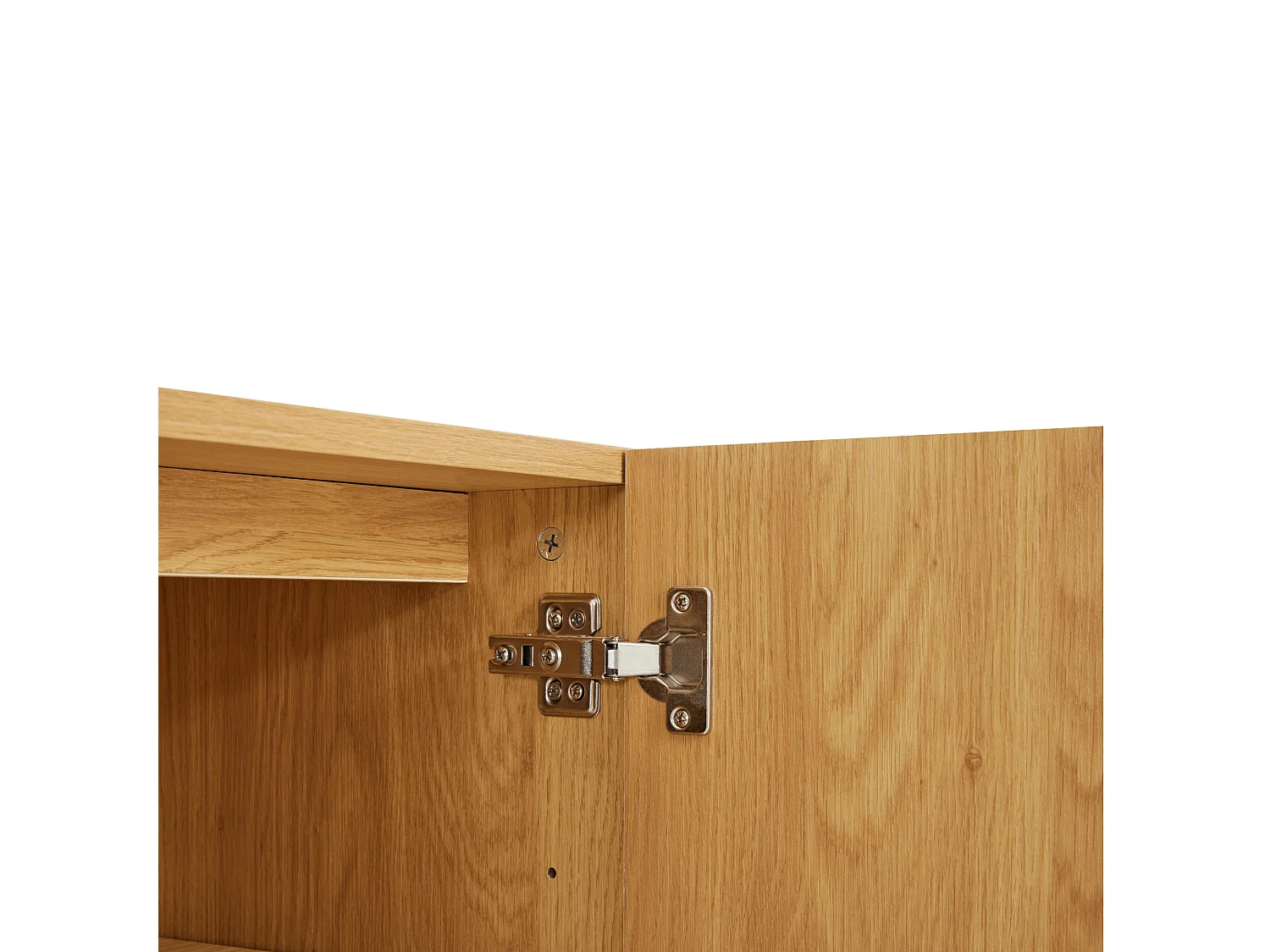 Buffet 100x40x75 cm, rangement modulable, structure stable, panneau de particules, naturel