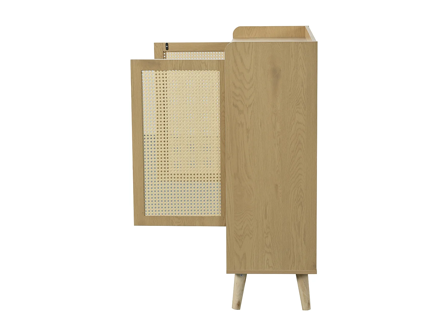 Meuble à chaussures 79.8x34.8x105.2 cm avec cinq étagères panneaux de particules couleur naturelle pour salon