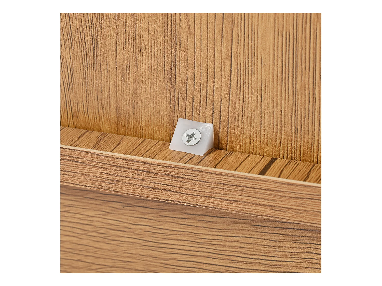 Meuble à chaussures 90x35x99 cm avec étagères réglables panneaux de particules Couleur naturelle pour salon