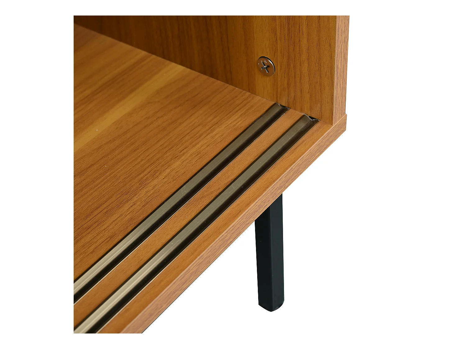 Buffet 100x37x90 cm avec des séparateurs et des tiroirs réglables panneaux de particules couleur naturelle pour salon