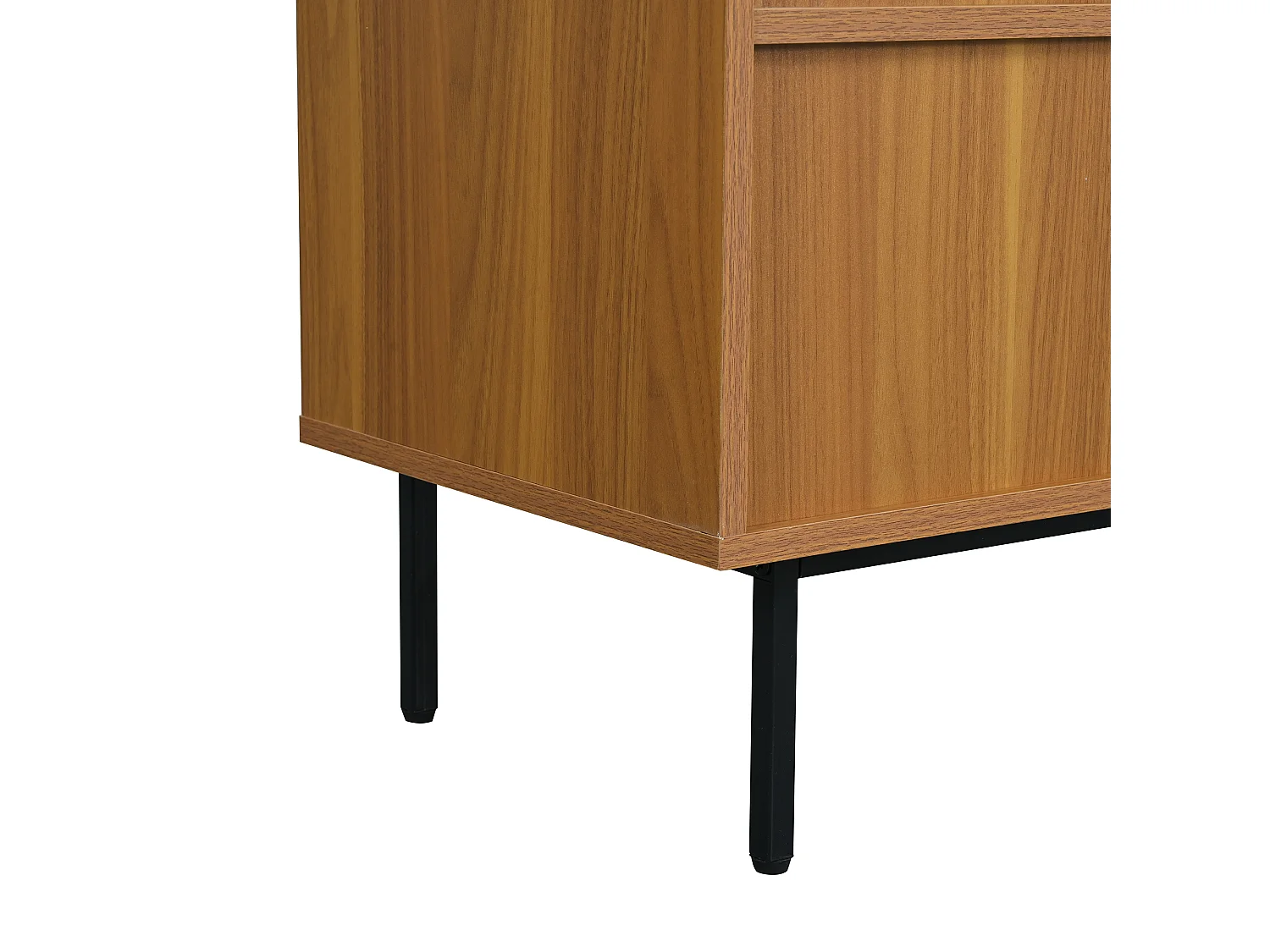 Buffet 100x37x90 cm avec des séparateurs et des tiroirs réglables panneaux de particules couleur naturelle pour salon